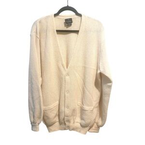 Countess Mara 100% Alpaca Cardigan Made In Peru L Quiet Luxury Retro Academia